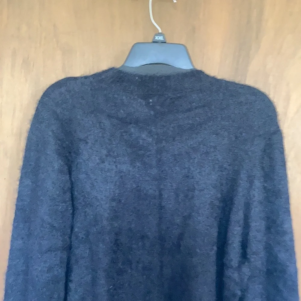 Relist 2/15 ❌ Cara Santana x Nine West black sweater w sequin chevron stripe XL - Picture 11 of 14